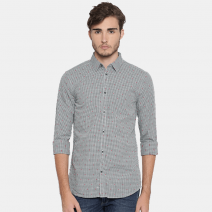 Roadster Men Charcoal Grey Regular Fit Solid Casual Shirt